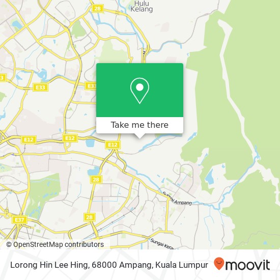 Peta Lorong Hin Lee Hing, 68000 Ampang