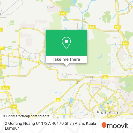 2 Gunung Nuang U11 / 27, 40170 Shah Alam map