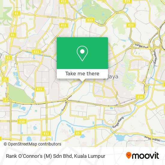 Rank O'Connor's (M) Sdn Bhd map