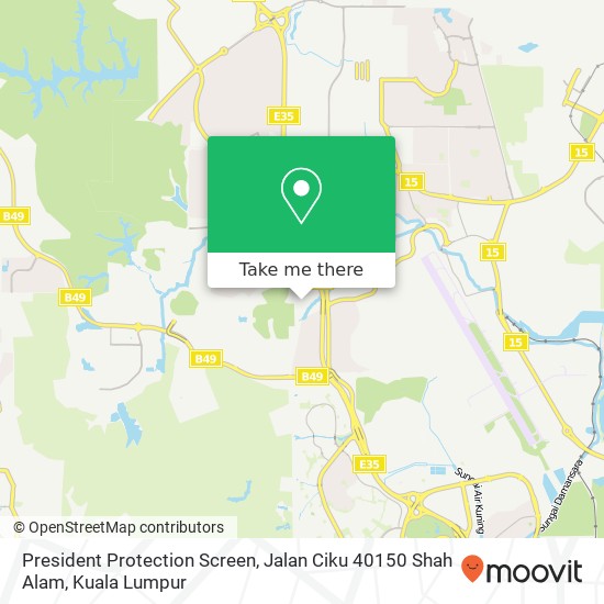 President Protection Screen, Jalan Ciku 40150 Shah Alam map