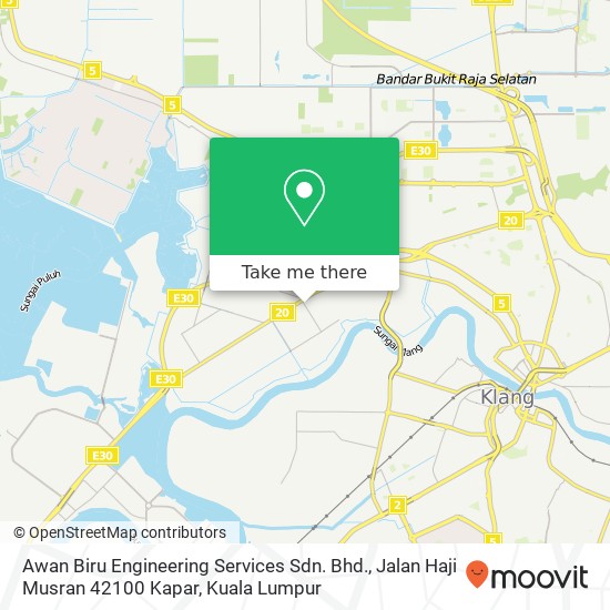 Awan Biru Engineering Services Sdn. Bhd., Jalan Haji Musran 42100 Kapar map