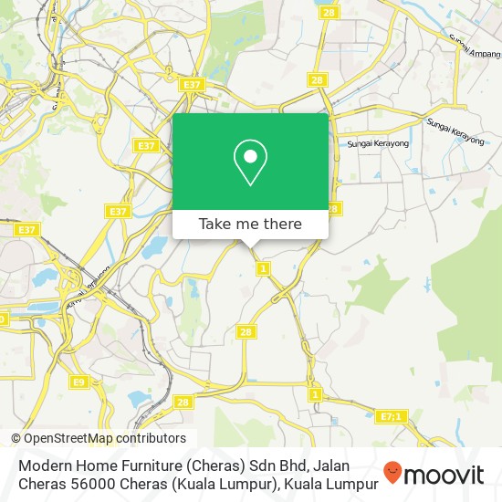 Modern Home Furniture (Cheras) Sdn Bhd, Jalan Cheras 56000 Cheras (Kuala Lumpur) map