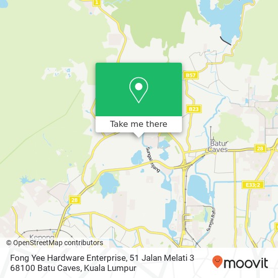 Fong Yee Hardware Enterprise, 51 Jalan Melati 3 68100 Batu Caves map