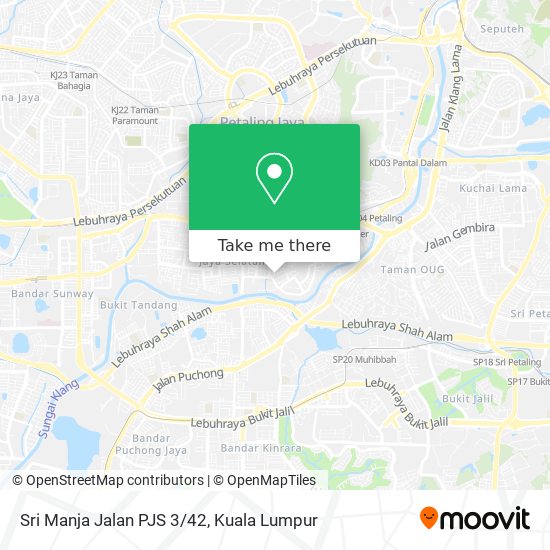 Sri Manja Jalan PJS 3/42 map