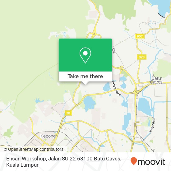 Peta Ehsan Workshop, Jalan SU 22 68100 Batu Caves