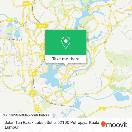 Jalan Tun Razak Lebuh Setia, 62100 Putrajaya map