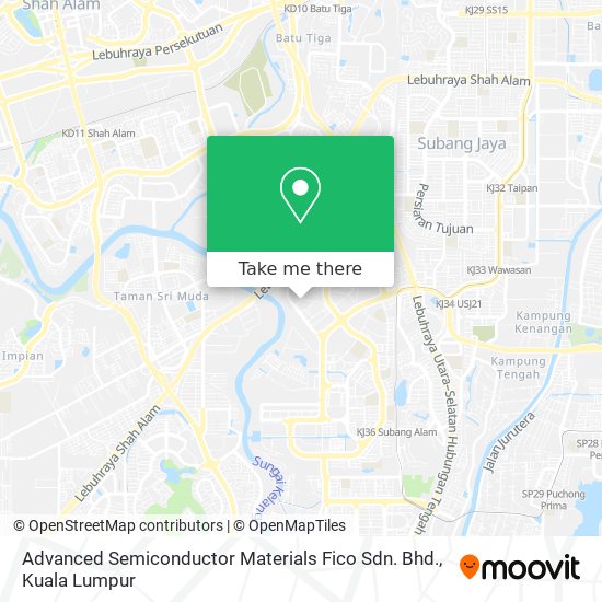 Advanced Semiconductor Materials Fico Sdn. Bhd. map
