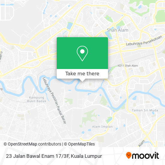 23 Jalan Bawal Enam 17/3F map