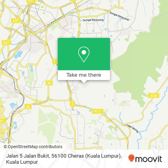 Peta Jalan 5 Jalan Bukit, 56100 Cheras (Kuala Lumpur)