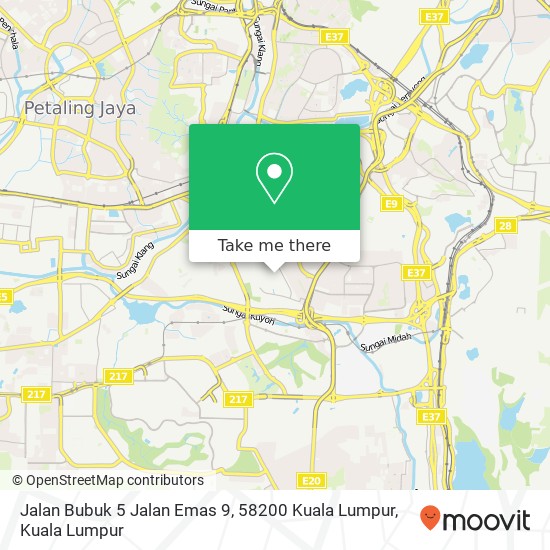 Peta Jalan Bubuk 5 Jalan Emas 9, 58200 Kuala Lumpur