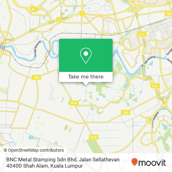Peta BNC Metal Stamping Sdn Bhd, Jalan Sellathevan 40400 Shah Alam