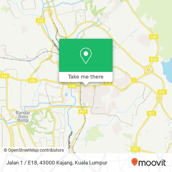 Jalan 1 / E18, 43000 Kajang map