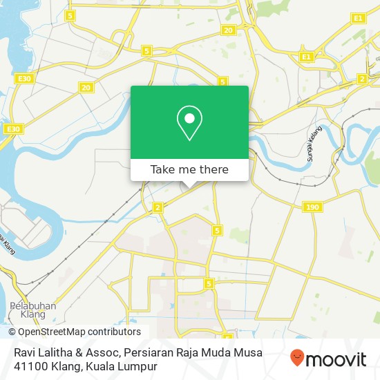 Peta Ravi Lalitha & Assoc, Persiaran Raja Muda Musa 41100 Klang