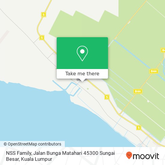 Peta NSS Family, Jalan Bunga Matahari 45300 Sungai Besar