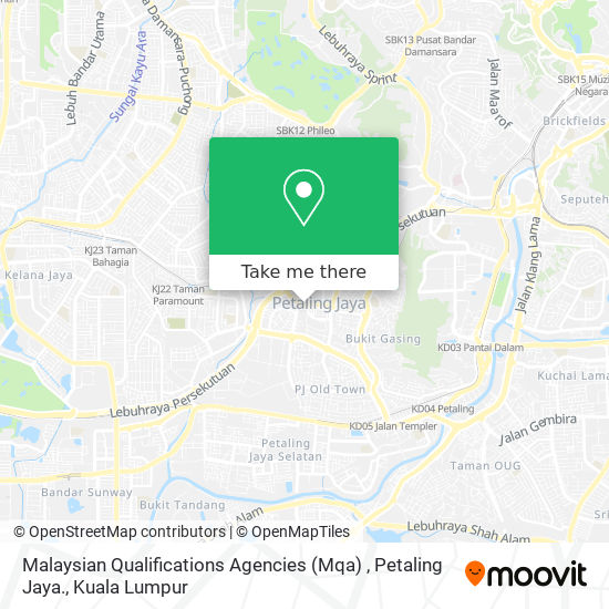 Malaysian Qualifications Agencies (Mqa) , Petaling Jaya. map