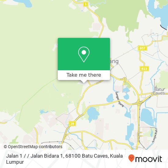 Jalan 1 / / Jalan Bidara 1, 68100 Batu Caves map