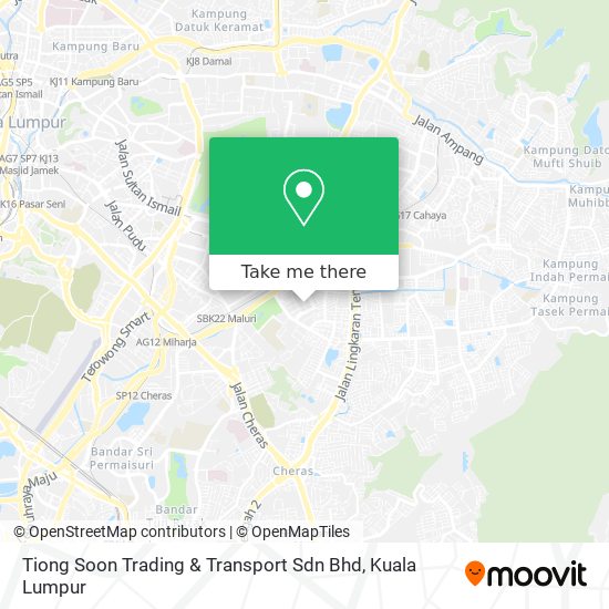 Peta Tiong Soon Trading & Transport Sdn Bhd