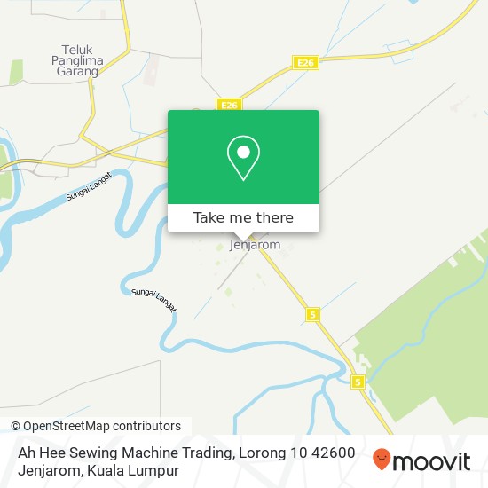 Peta Ah Hee Sewing Machine Trading, Lorong 10 42600 Jenjarom