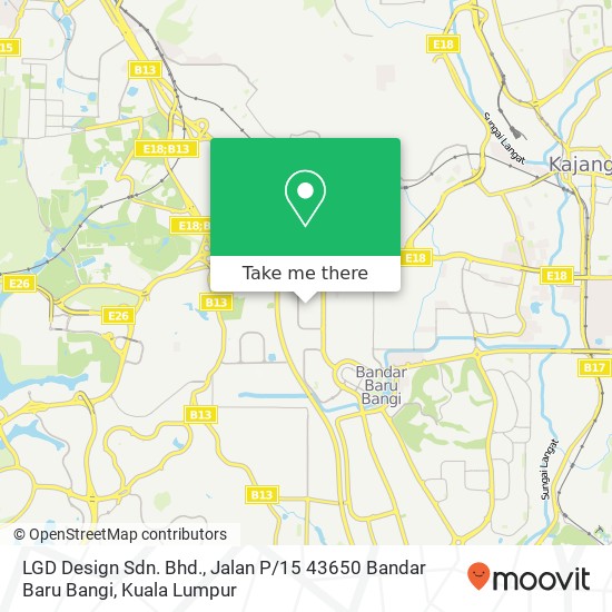 LGD Design Sdn. Bhd., Jalan P / 15 43650 Bandar Baru Bangi map