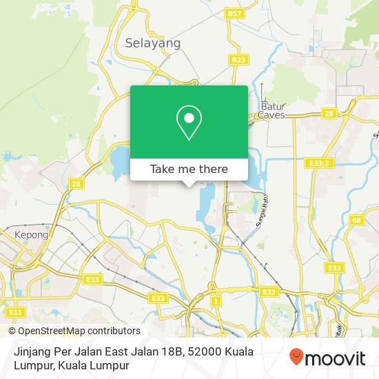 Jinjang Per Jalan East Jalan 18B, 52000 Kuala Lumpur map