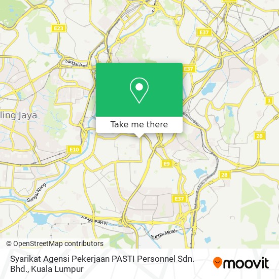 Peta Syarikat Agensi Pekerjaan PASTI Personnel Sdn. Bhd.