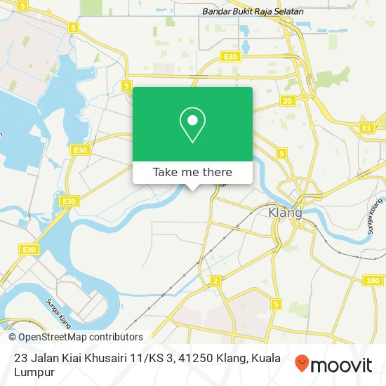 23 Jalan Kiai Khusairi 11 / KS 3, 41250 Klang map