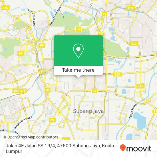 Jalan 4E Jalan SS 19 / 4, 47500 Subang Jaya map