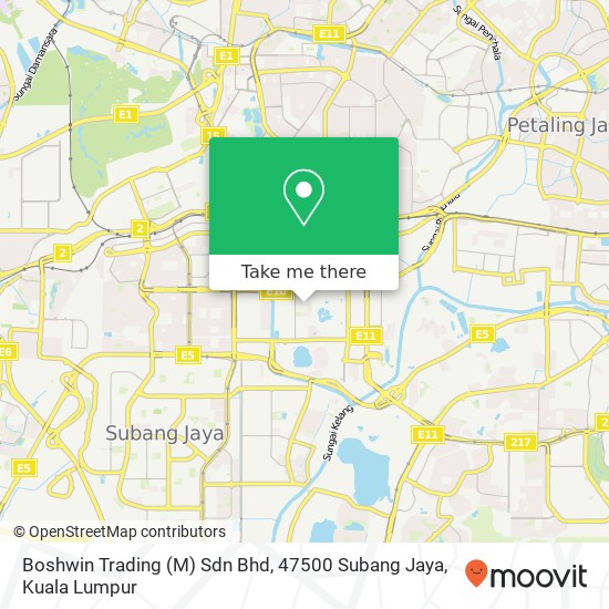 Boshwin Trading (M) Sdn Bhd, 47500 Subang Jaya map