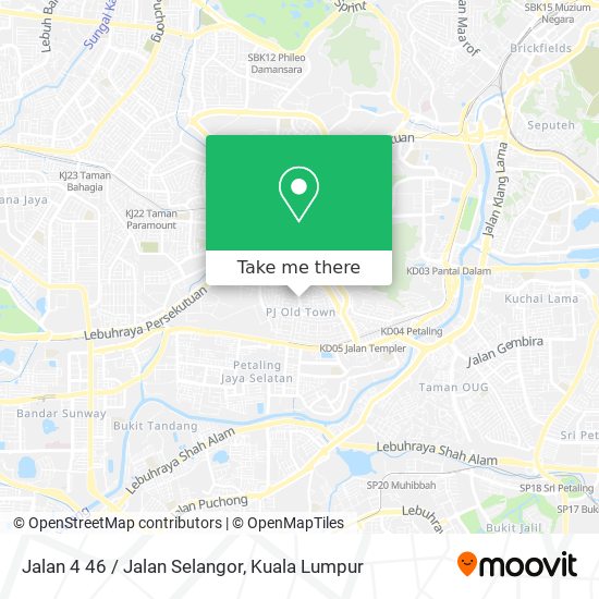 Peta Jalan 4 46 / Jalan Selangor