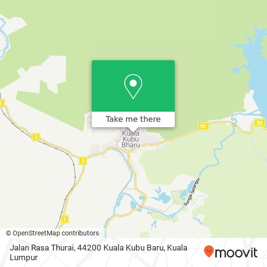 Jalan Rasa Thurai, 44200 Kuala Kubu Baru map