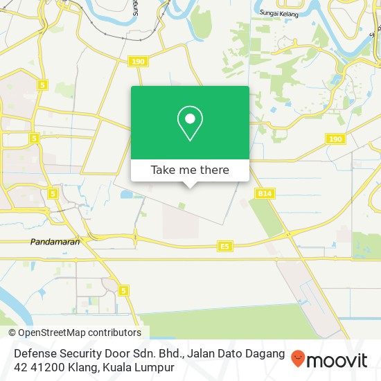 Defense Security Door Sdn. Bhd., Jalan Dato Dagang 42 41200 Klang map