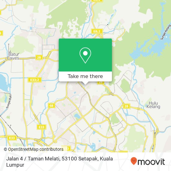 Peta Jalan 4 / Taman Melati, 53100 Setapak
