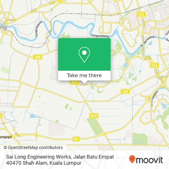 Peta Sai Long Engineering Works, Jalan Batu Empat 40470 Shah Alam