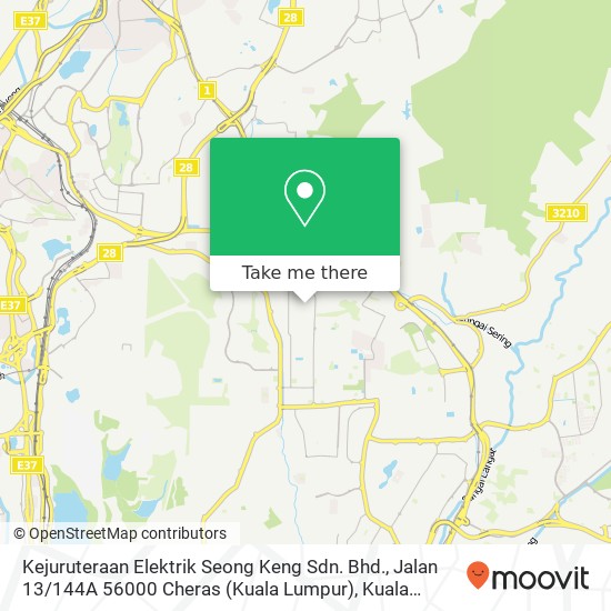 Peta Kejuruteraan Elektrik Seong Keng Sdn. Bhd., Jalan 13 / 144A 56000 Cheras (Kuala Lumpur)