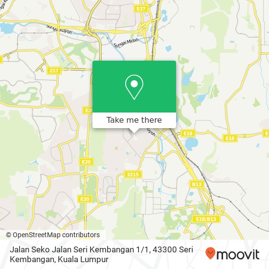 Peta Jalan Seko Jalan Seri Kembangan 1 / 1, 43300 Seri Kembangan