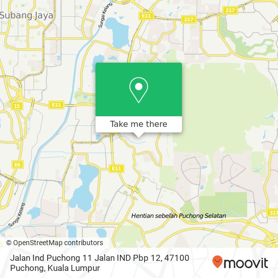 Peta Jalan Ind Puchong 11 Jalan IND Pbp 12, 47100 Puchong
