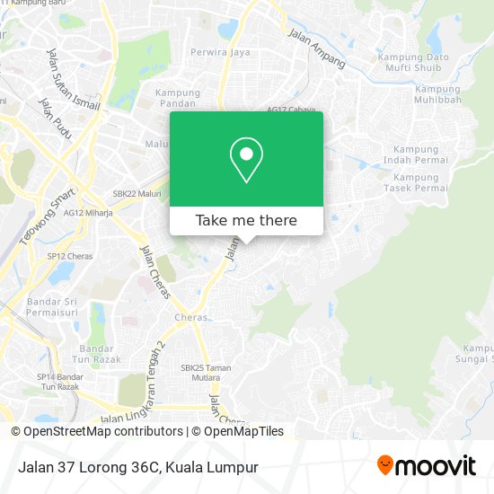 Peta Jalan 37 Lorong 36C