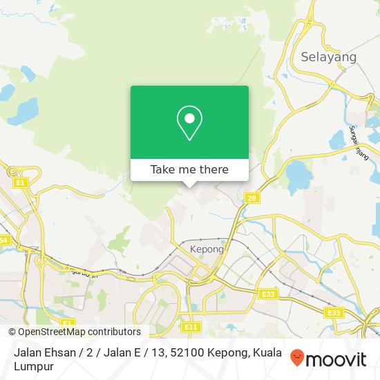 Jalan Ehsan / 2 / Jalan E / 13, 52100 Kepong map