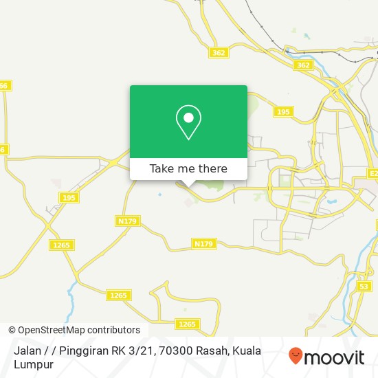 Jalan / / Pinggiran RK 3 / 21, 70300 Rasah map
