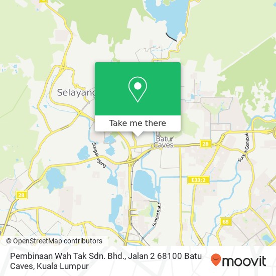 Pembinaan Wah Tak Sdn. Bhd., Jalan 2 68100 Batu Caves map