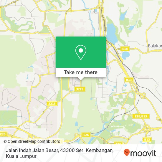 Jalan Indah Jalan Besar, 43300 Seri Kembangan map