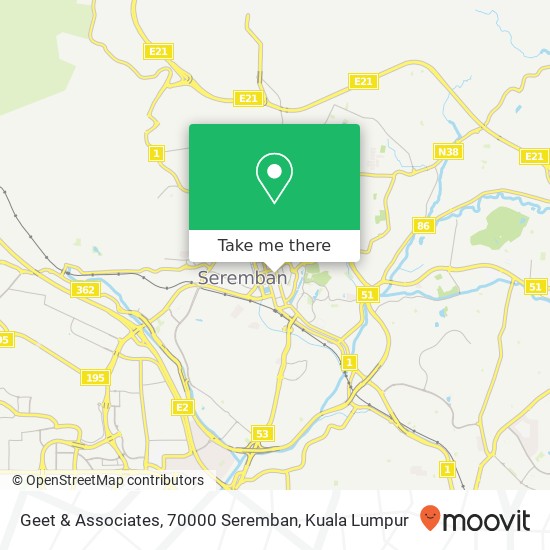 Geet & Associates, 70000 Seremban map