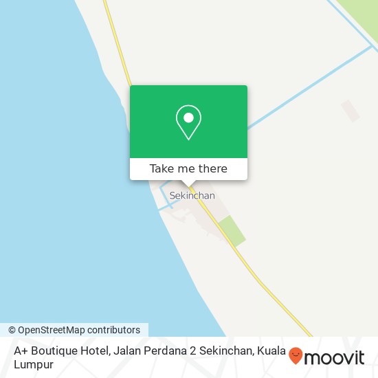 A+ Boutique Hotel, Jalan Perdana 2 Sekinchan map
