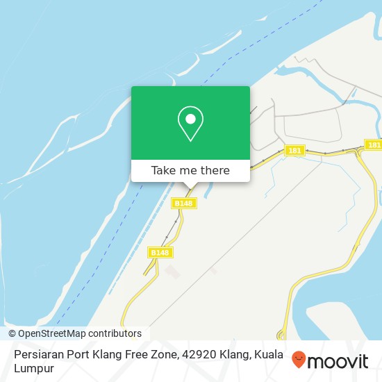 Peta Persiaran Port Klang Free Zone, 42920 Klang