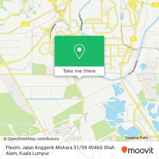 Peta Flexim, Jalan Anggerik Mokara 31 / 58 40460 Shah Alam
