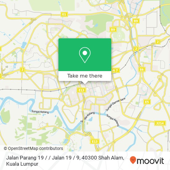 Peta Jalan Parang 19 / / Jalan 19 / 9, 40300 Shah Alam