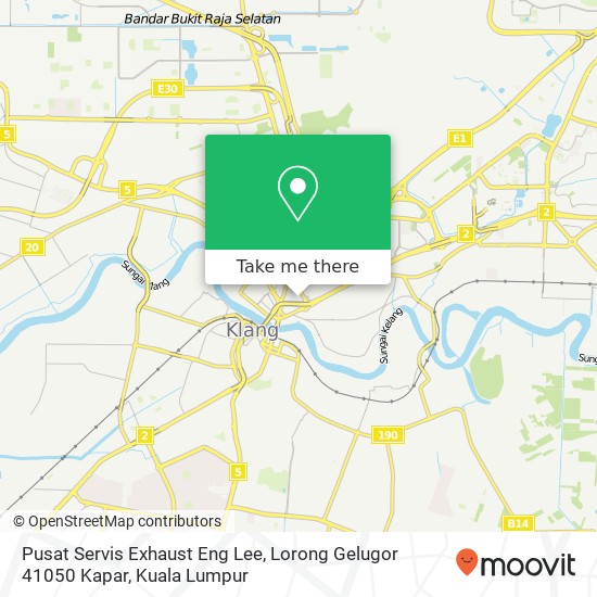 Pusat Servis Exhaust Eng Lee, Lorong Gelugor 41050 Kapar map