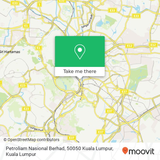 Petroliam Nasional Berhad, 50050 Kuala Lumpur map