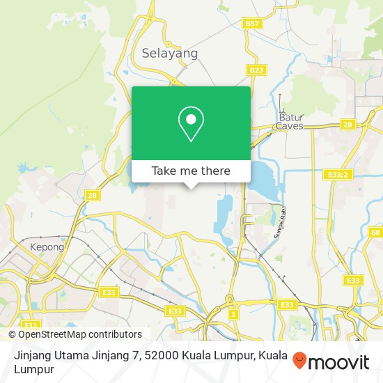 Peta Jinjang Utama Jinjang 7, 52000 Kuala Lumpur