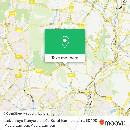 Lebuhraya Penyuraian KL-Barat Kerinchi Link, 50490 Kuala Lumpur map